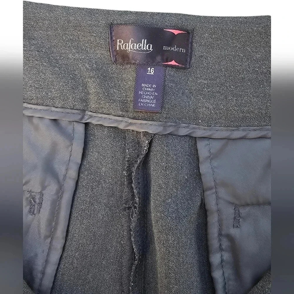Raffaella-Size 16 Women's Gray Slacks - Picture 5 of 5